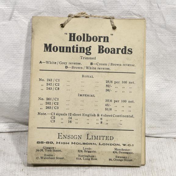 Holborn Mounting Board Samples