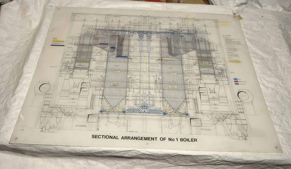 Sectional Arrangement of No.1 Boiler Drawing