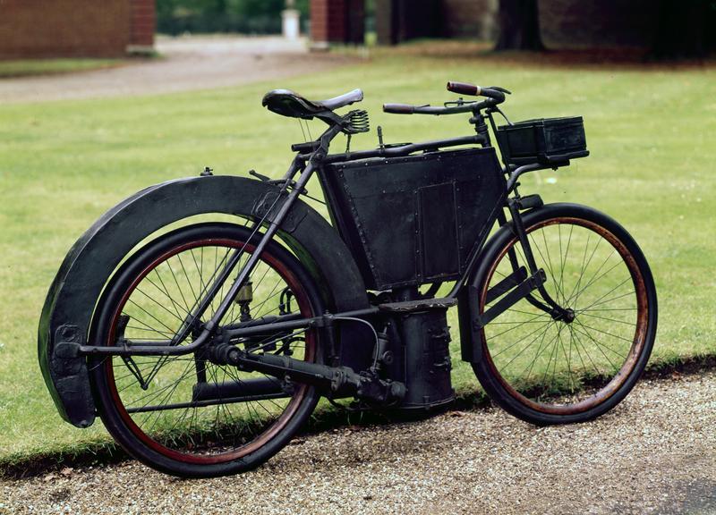 Steam motor cycle and front forks