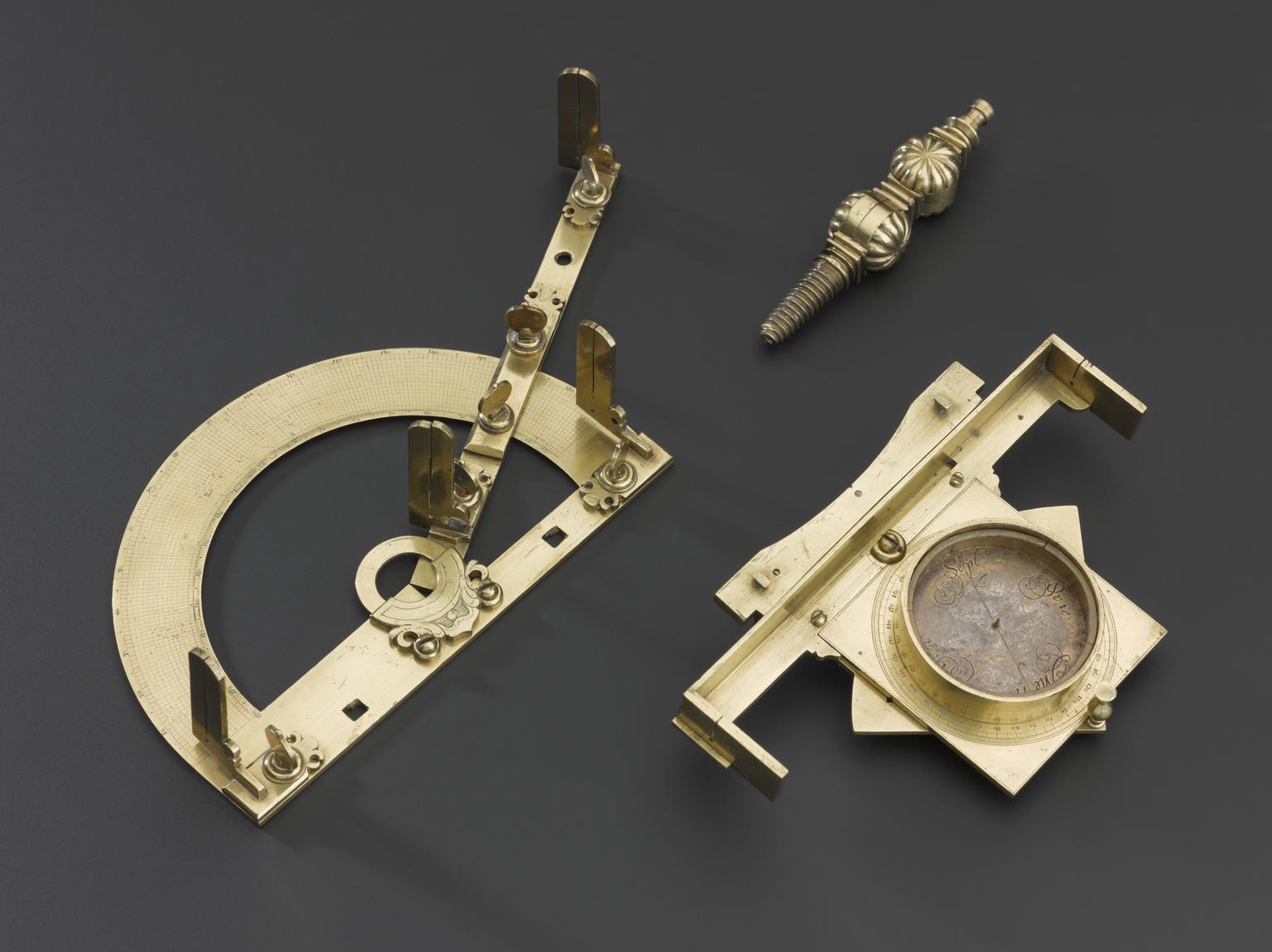 Combined graphometer and plummet clinometer, 1663. | Science Museum ...