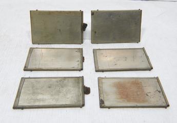Six Nickel Plated Single Darkslides for the V.P. Sprite Camera