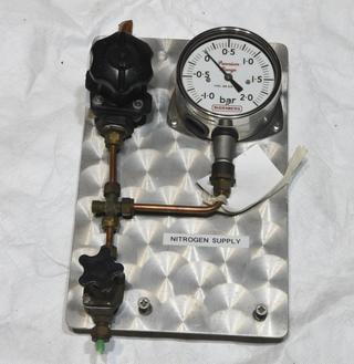 Nitrogen Supply Pipe Panel for Beamline 16.5, Synchrotron Radiation Laboratory