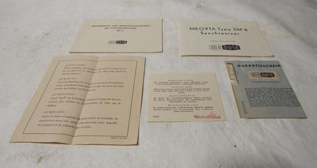 Meopta SM 8 synchroniser instructions