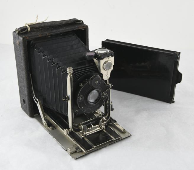 Delta Folding Bellows Camera and Filmpack Cassette.