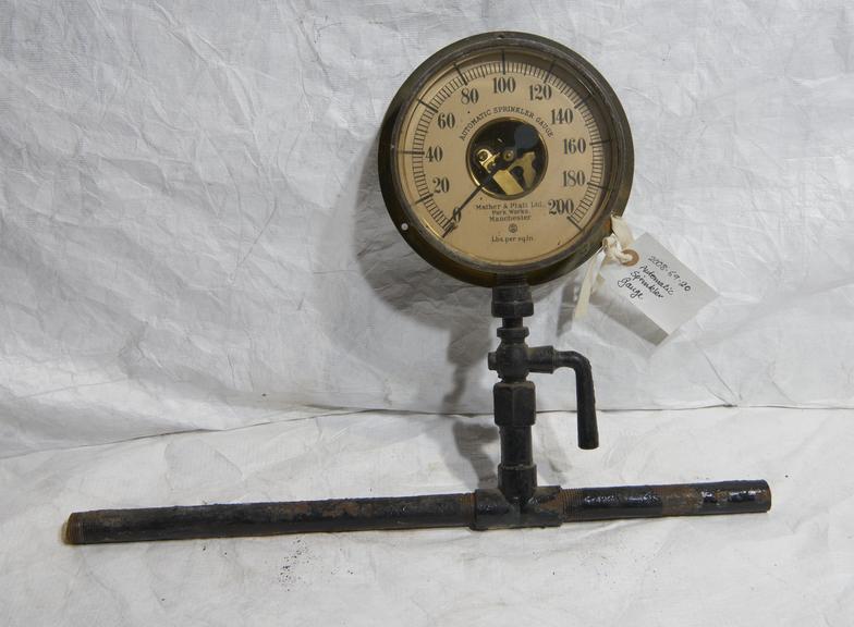 Mather and Platt Fire Pump Automatic Sprinkler Gauge