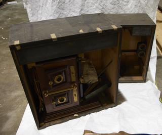 Part of double magic lantern with accessories