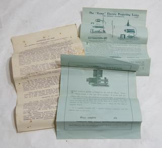 Instruction book for a Kama electric lamp for Nernst filaments