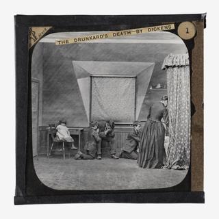 Slide 1 from magic lantern slide set 'The Drunkard's Death'