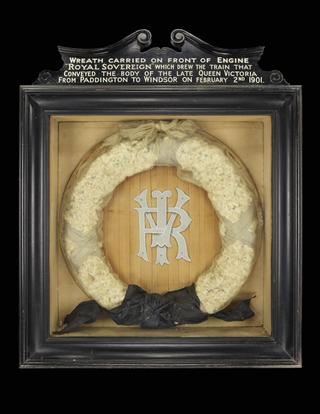 Headboard, Wreath for Locomotive Hauling Queen Victoria's Funeral Train