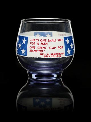 Apollo 11 commemorative drinking glass