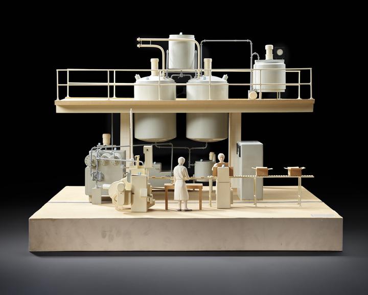 Model (scale 1:12) of plant used for making margarine from section 'the manufacture of margarine'