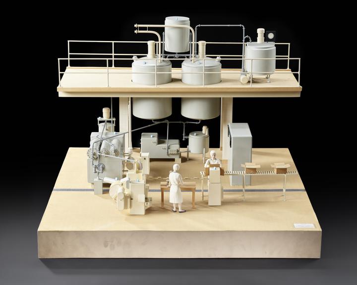 Model (scale 1:12) of plant used for making margarine from section 'the manufacture of margarine'