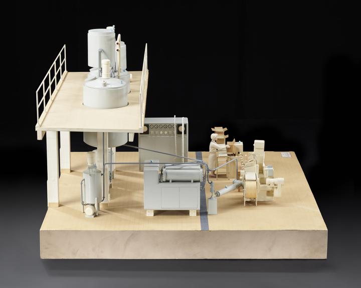 Model (scale 1:12) of plant used for making margarine from section 'the manufacture of margarine'