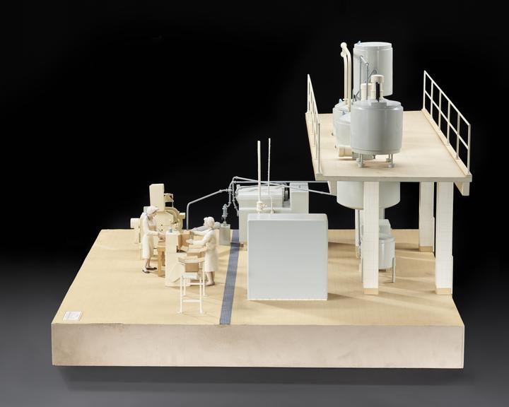 Model (scale 1:12) of plant used for making margarine from section 'the manufacture of margarine'