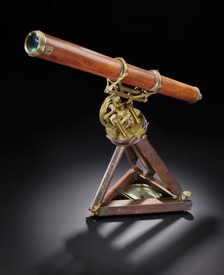 Refracting telescope on stand by Ramsden, Dollond and Miller, 1769