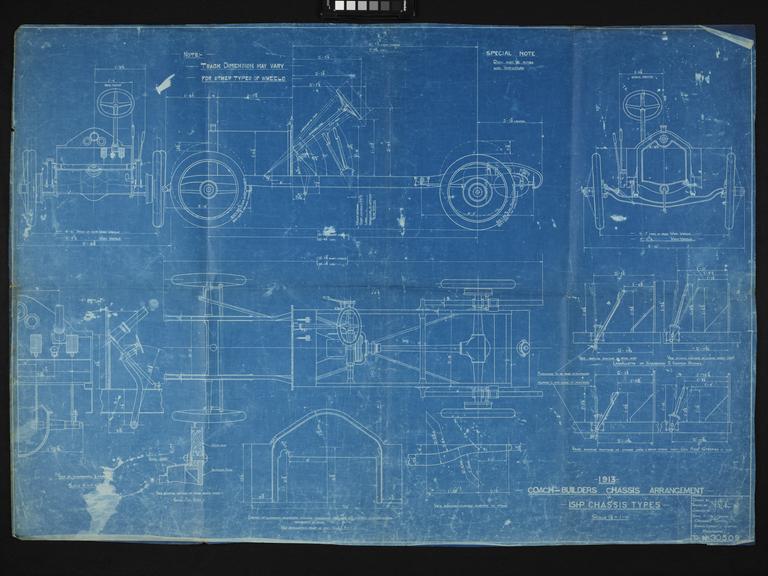 Coach-builders chassis arrangement for a 15 hp chassis type 5