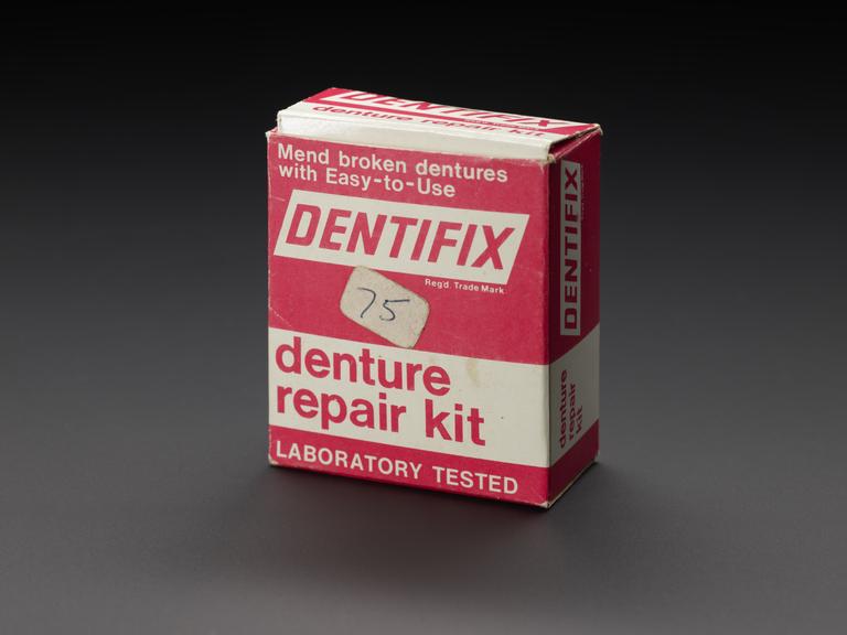 Dentifix denture repair kit used by Phil Leakey