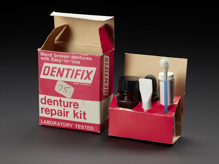 Dentifix denture repair kit used by Phil Leakey