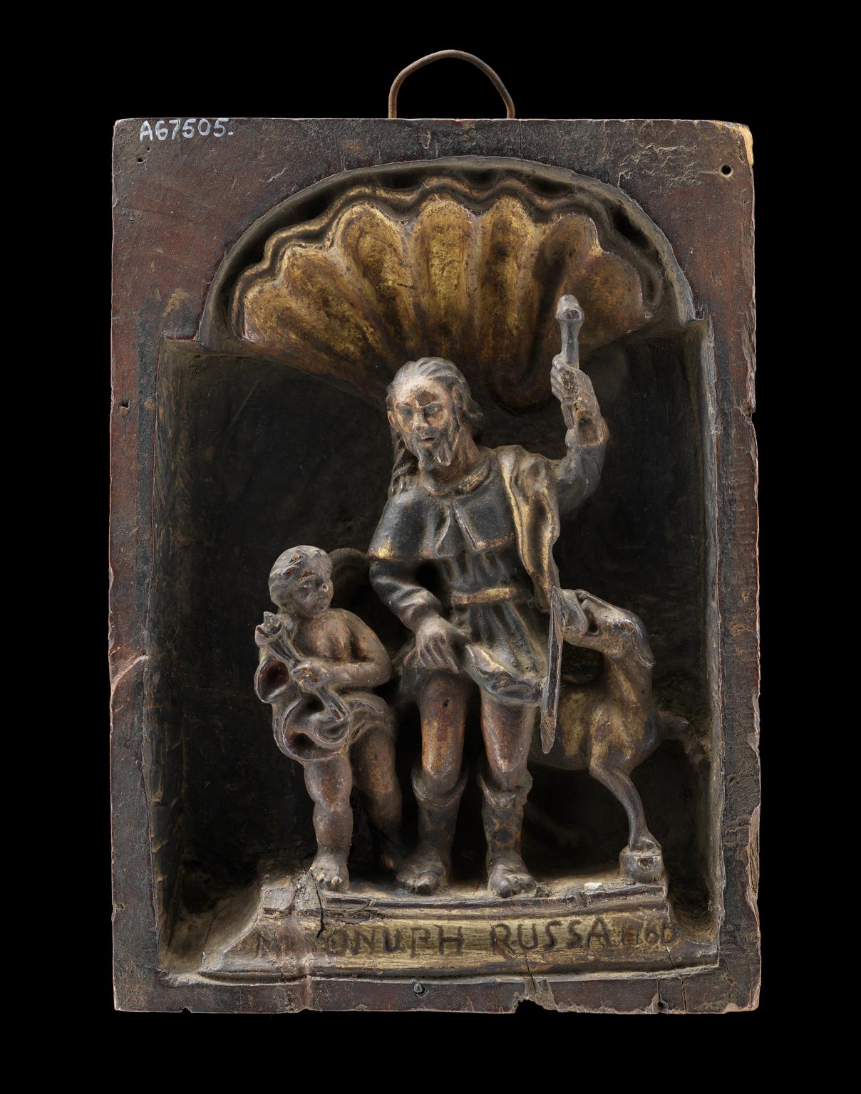 Saint Rocks Wooden plaque of St. Rock | Science Museum Group Collection