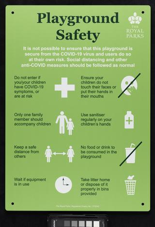Playground use rules to prevent the spread of COVID-19