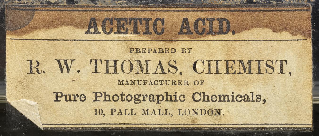 Bottle of acetic acid