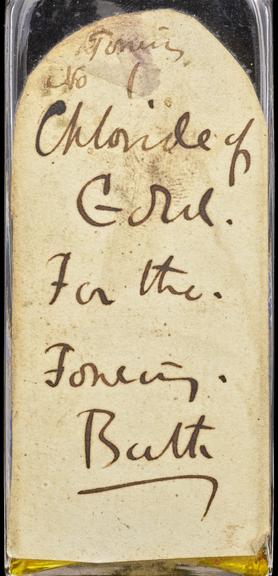 Bottle containing chloride of gold