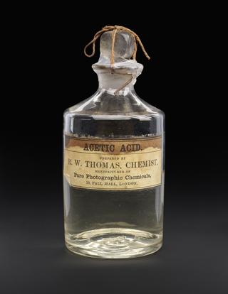 Bottle of acetic acid