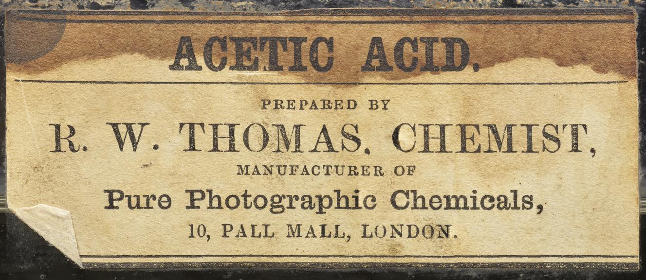 Bottle of acetic acid