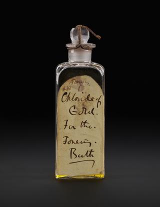 Bottle containing chloride of gold