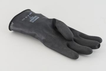 Black Glove Made from Butyl Rubber with 'Grip-Safe' Palm