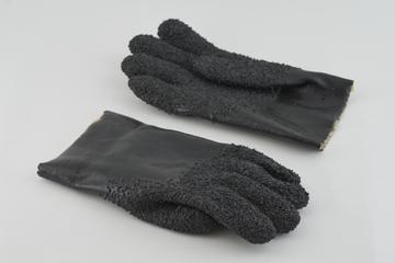 Protective gloves (pair) black rough chip finish