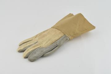 Cotton and Canvas Gauntlet with Chrome Leather Palm and Fingers