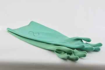 Thick rubber gloves