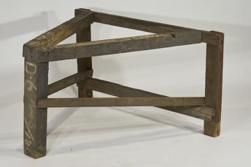 Base, for original machine for etching glass with geometrical designs