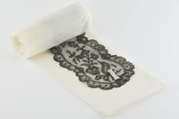 Length of black Chantilly type lace