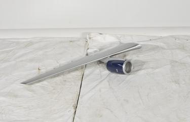 Proper right wing from1:25 scale model of a British Airways Boeing 757 airliner made by Space Models