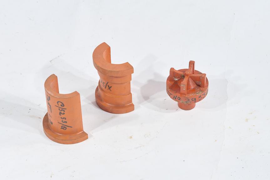Three stuffing box gland patterns for locomotive components