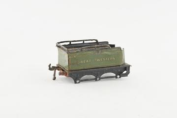 Model steam locomotive tender 'O' gauge tinplate, GWR 4-whee