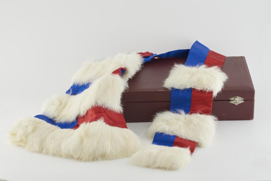 Box containing ceremonial ermine belonging to Paul Dirac