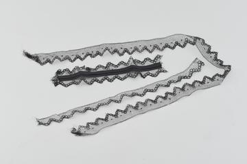 3 Pieces of black lace trimming