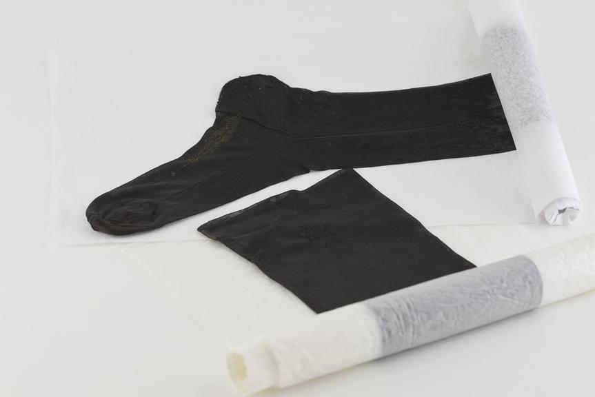 A Pair of Victoria's Black Silk Stockings.