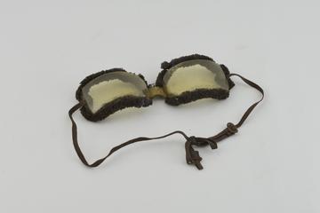 Cyclist's Goggles in Moulded Celluloid with Imitation Trim