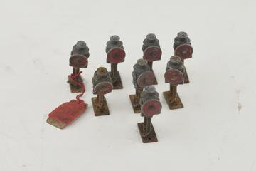 Model railway track warning lights gauge 1 tinplate spring loaded