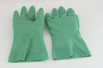 Forestry worker's rubber gloves