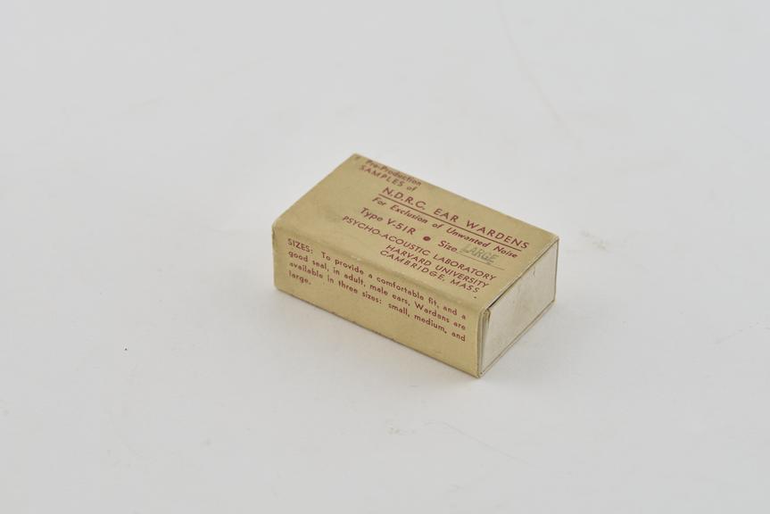 N D R C Ear Wardens Samples of Ear Protector Inserts in Original Box