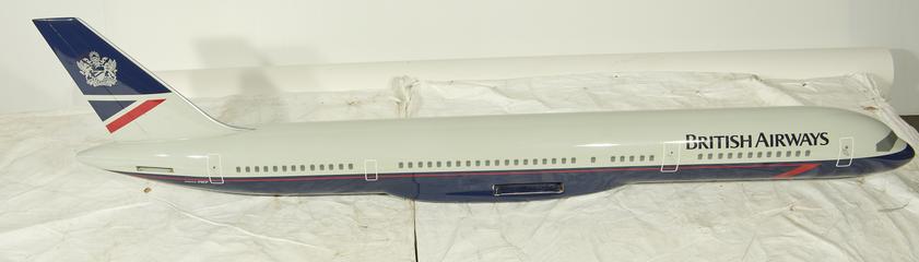 Fuselage from 1:25 scale model of a British Airways Boeing 757 airliner made by Space Models