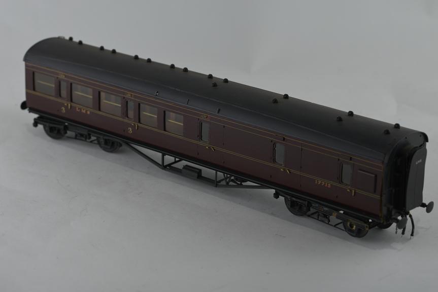 Model railway carriage, 'O' gauge, LMS 3rd compartment brake | Science ...