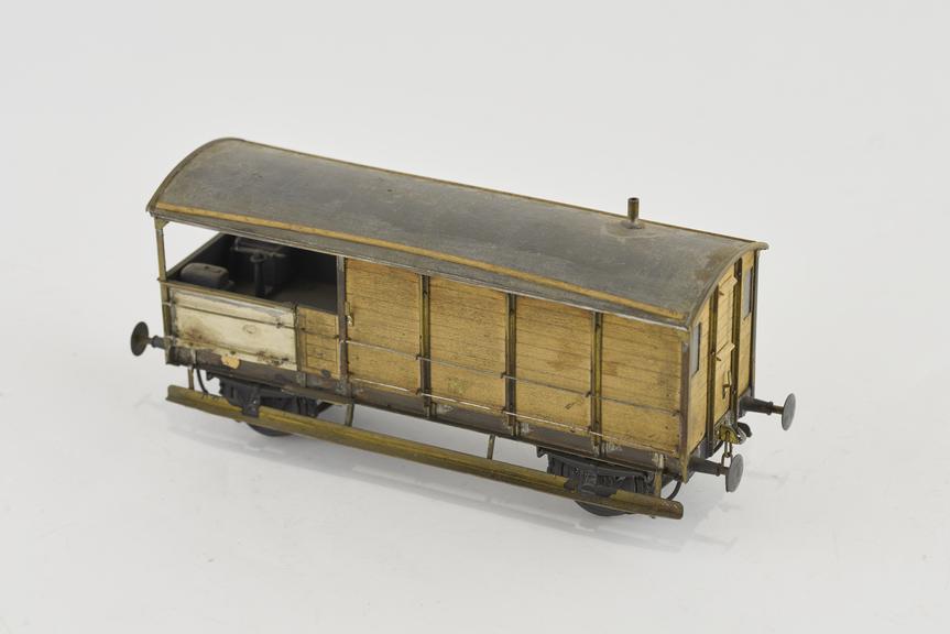 Model railway wagon, 'O' gauge, GWR 4-wheeled 20-ton brake v