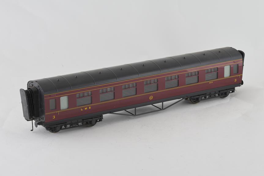 Model London Midland & Scottish Railway railway carriage, c 1970
