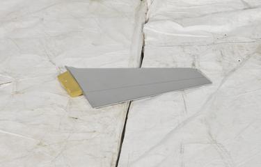 Proper left tail wing from1:25 scale model of a British Airways Boeing 757 airliner made by Space Models